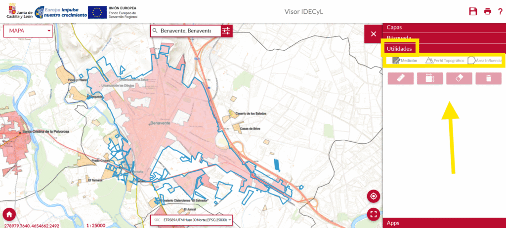 Utilidades mapas visor CyL